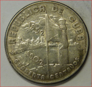 Cuba 25 cent.1952